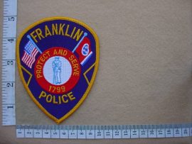 4362 Franklin Police arm patch (Ref. Police USA)