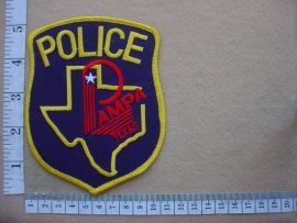 4342 Pampa Texas Police arm patch (Ref. Police USA)