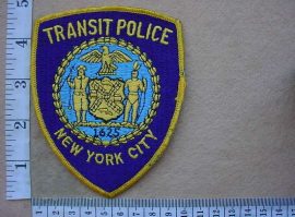 9649 New York City Transit Police arm patch (Ref. Police USA)