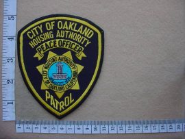 4345 City of Oakland Housing Authority Peace Officer Patrol arm patch (Ref. Police USA)
