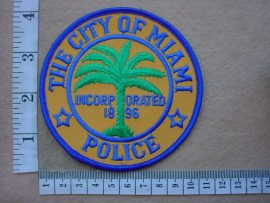 9671 City of Miami Police arm patch (Ref. Police USA)