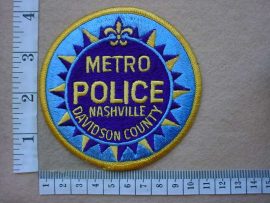9672 Davidson County Nashville Metro Police arm patch (Ref. Police USA)