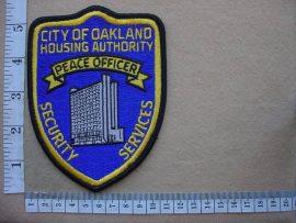 4346 City of Oakland Housing Authority Peace Officer Security Services arm patch (Ref. Police USA)