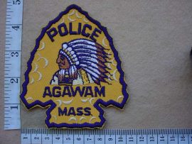 9680 Agawam Massachusetts Police arm patch (Ref. Police USA)