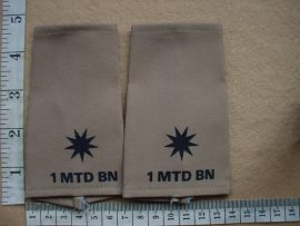 6210 Transkei 1 Mounted Battalion 2nd Lieutenant rank epaulettes (Ranks Transkei)