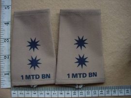 6208 Transkei 1 Mounted Battalion Lieutenant rank epaulettes (Ref. Ranks Transkei)