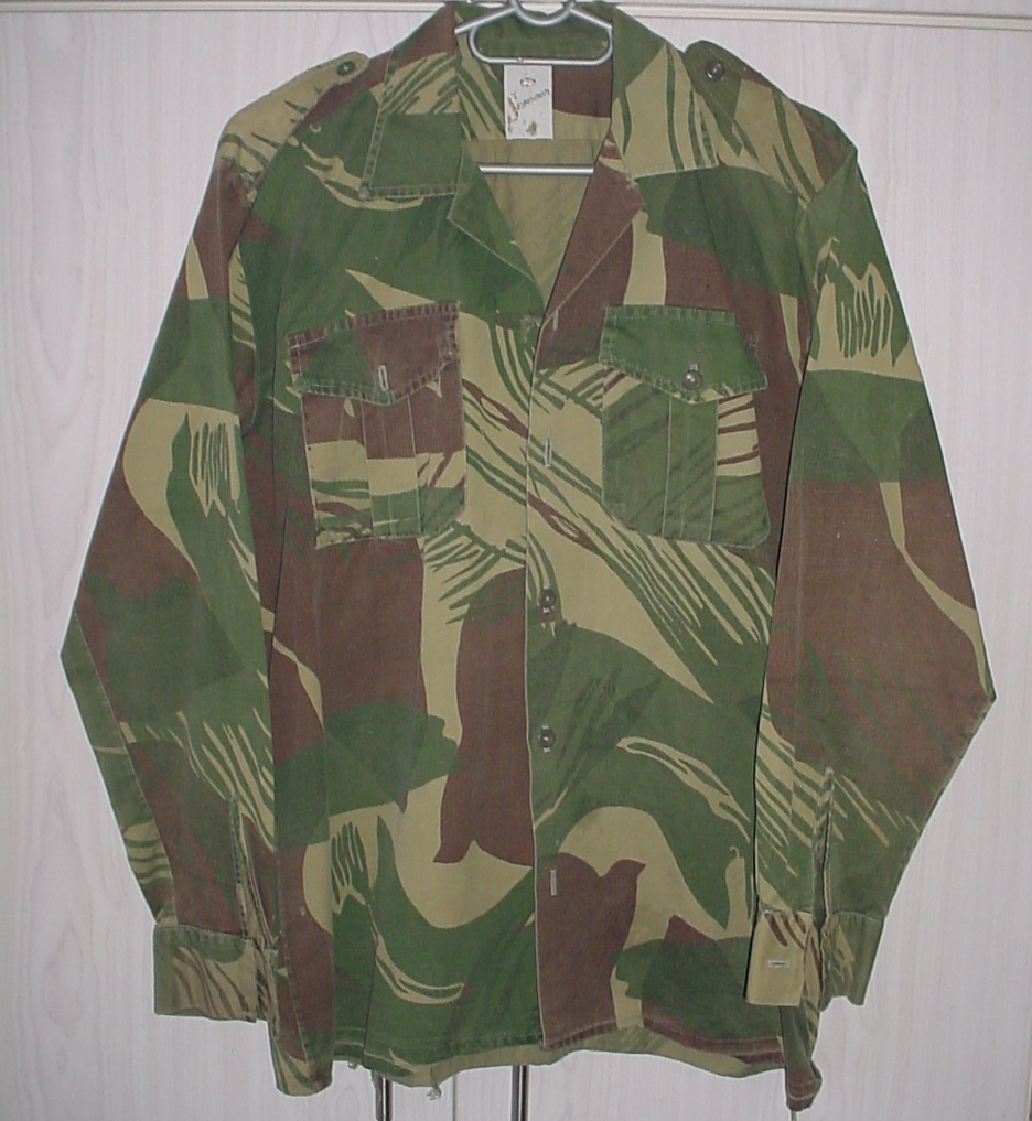 7693 Rhodesian Army camouflage shirt, long sleeves, Size 16