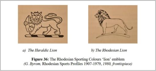 10038 Rhodesian National Sports Colours tracksuit badge, 2nd pattern (Misc) - Image 2