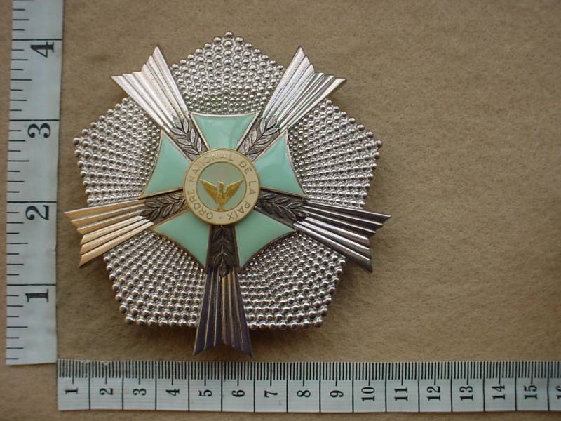 7226 Rwanda Grand Officer Star of the Order of Peace (Ref. Rwanda)