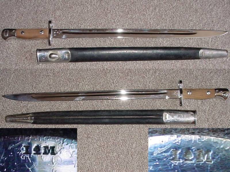 7739 British Vickers made SA Pattern 1907 bayonet dated August 1918 (Ref. South Africa)