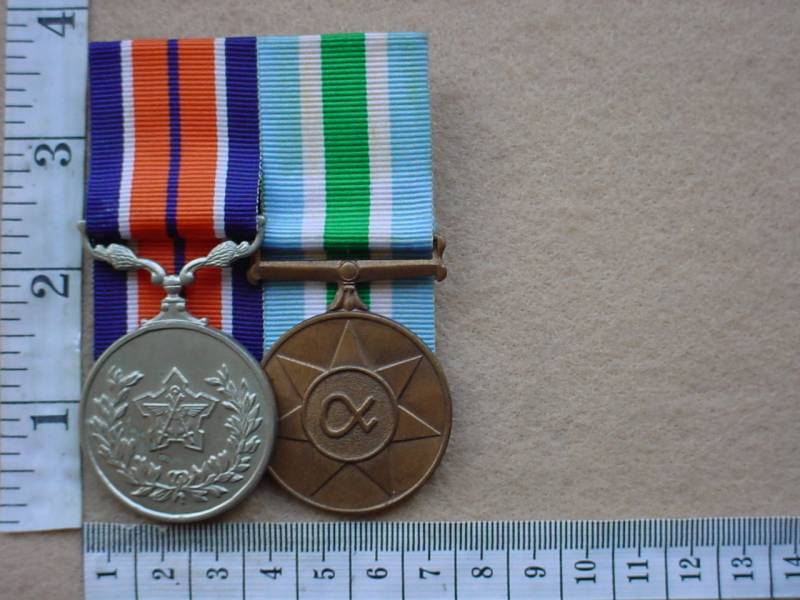 6625 South African General Service Medal and Unitas Medal group, full size