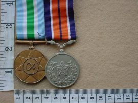 6626 South African Unitas Medal and General Service Medal group, full size