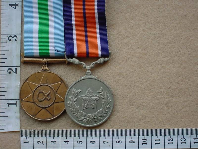 6626 South African Unitas Medal and General Service Medal group, full size