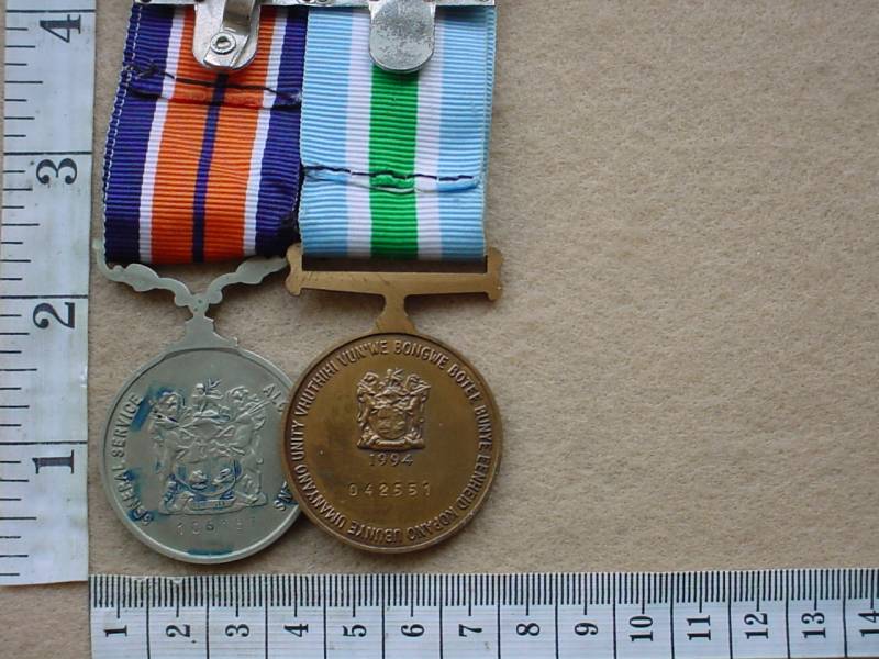 6626 South African Unitas Medal and General Service Medal group, full size - Image 2