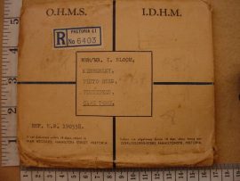 6854 Union Defence Force medals envelope (Ref. SA)