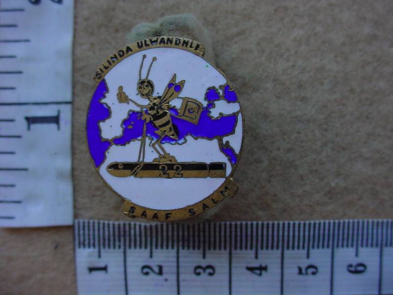 6489 SA Air Force 22 Bomber Squadron WWII lapel badge (Ref. AF SA)