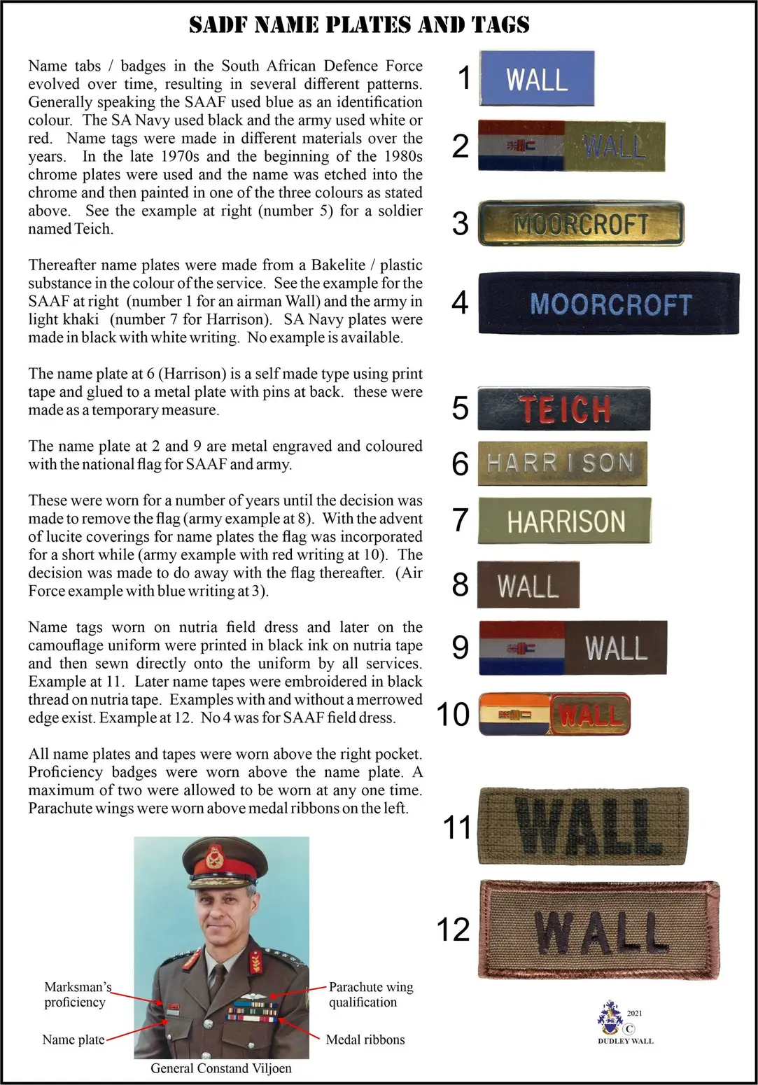 5366 South African Air Force name badge, Le Roux (SAAF) - Image 3