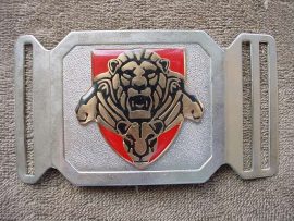 9525 South African Army Pride of Lions stable belt buckle (Belts SA)
