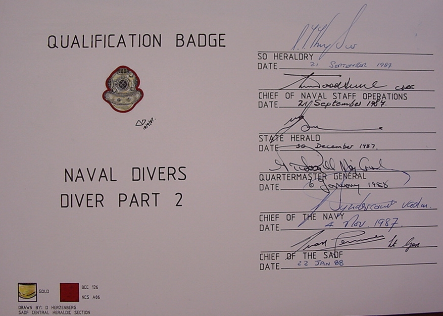 10834 South African Navy Diver badge, Part 2 (AD1021) - Image 2