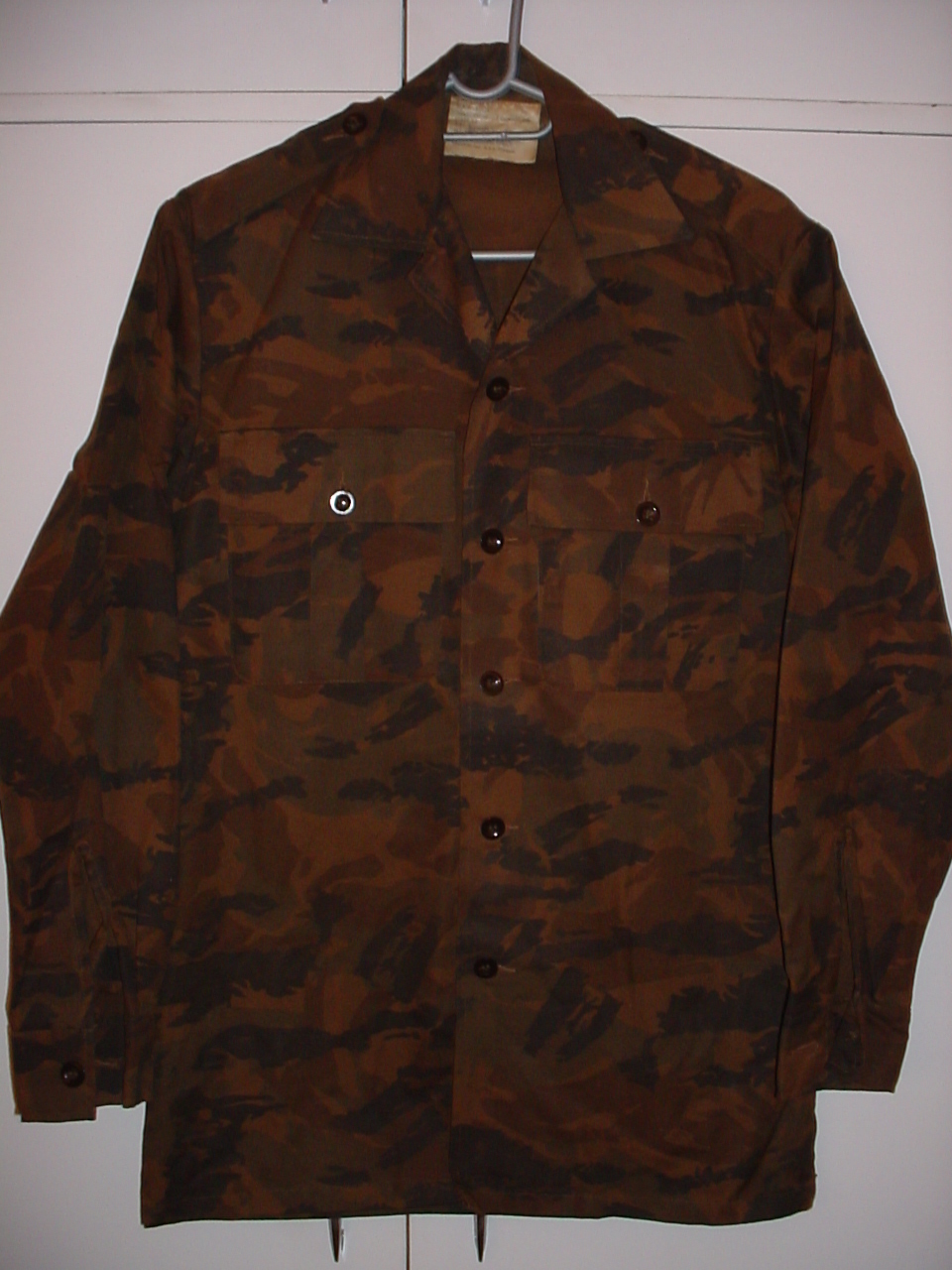 7367 South African Railway Police camouflage shirt, long sleeves, Size 37