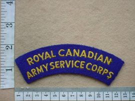 4541 Royal Canadian Army Service Corps shoulder title (Ref. ST Canada)
