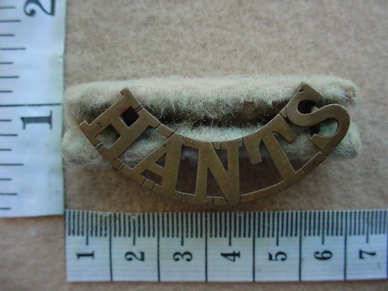 9323 Hampshire Regiment shoulder title (Ref. ST England)
