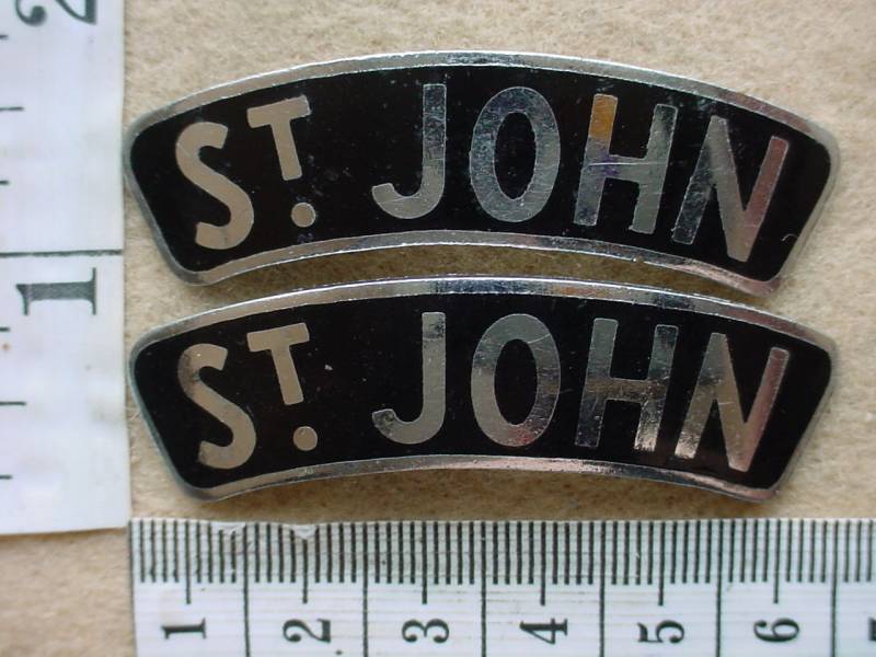 4551 St.John Ambulance Brigade shoulder titles (Ref. ST SJAB)