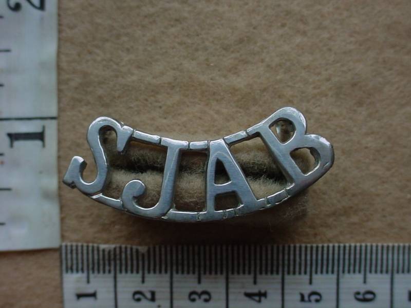 4552 St.John Ambulance Brigade shoulder title (Ref. ST SJAB)