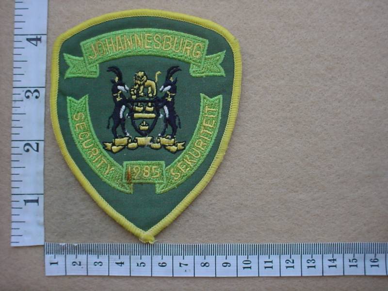 4161 Johannesburg Municipality Security arm patch (Ref. Police SA)