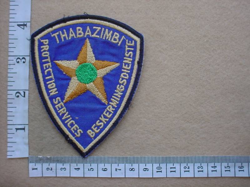 4164 Thabazimbi Municipality Protection Services arm patch (Ref. Police SA)
