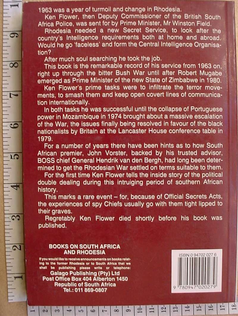 8874 Serving Secretly: Rhodesia's CIO Chief on Record by Ken Flower (Ref. Rhodesia) - Image 2