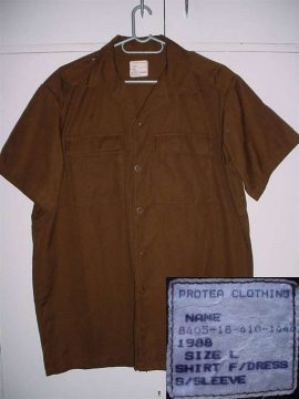 9535 SA Army nutria short sleeved shirt (Ref. Uniforms)