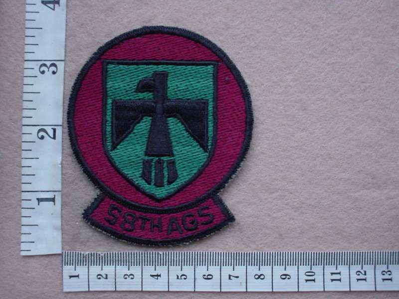 8773 USAF 58th Aircrew Grading School arm patch (Ref. USAF)