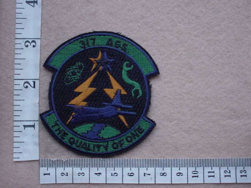 8775 USAF 317th Aircrew Grading School arm patch (Ref. USAF)