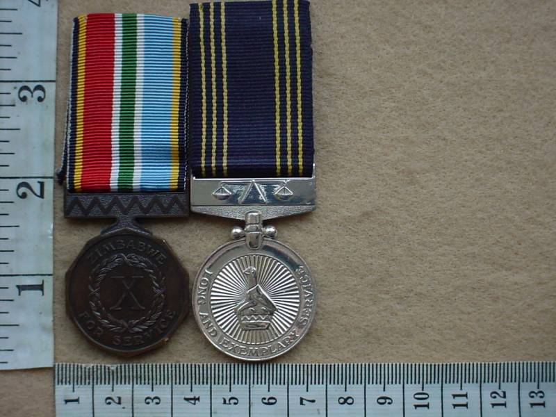 6778 Zimbabwe Police 10 and 20 Years Long Service Medals (Zimbabwe)