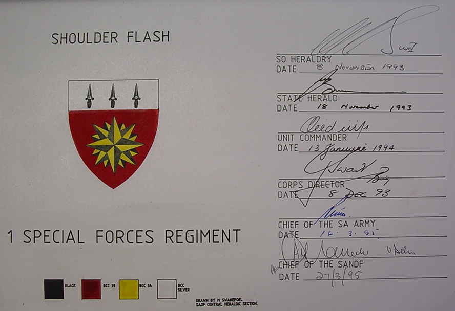 5300 South African 1 Special Forces Regiment arm flash (F36) - Image 2