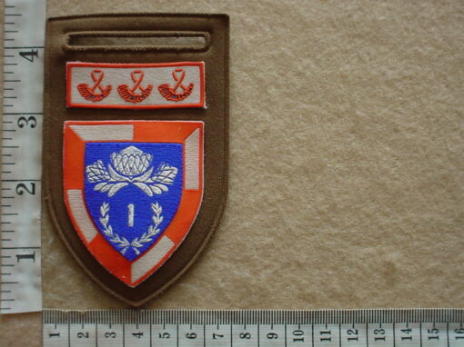 9612 1 Special Service Battalion arm flash, Orange Free State Command bar (F190)