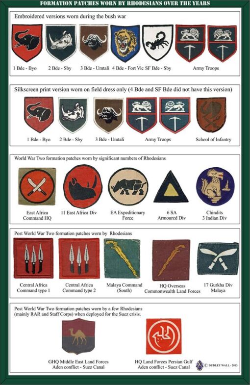 10428 Rhodesian Army 2 Brigade arm patch (C516) | SA Militaria