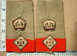 3371 South African Army Lieutenant Colonel rank epaulettes, WW2 (DW1 73 18)