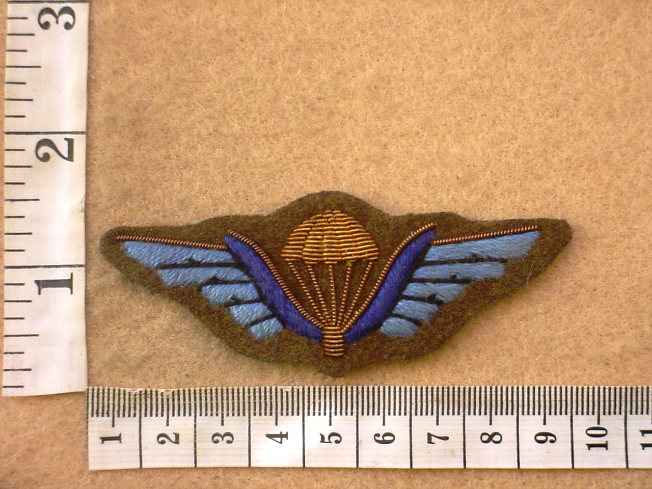 2692-3 Belgian Army parachute wings A Brevet, Officers (Para Belgium)