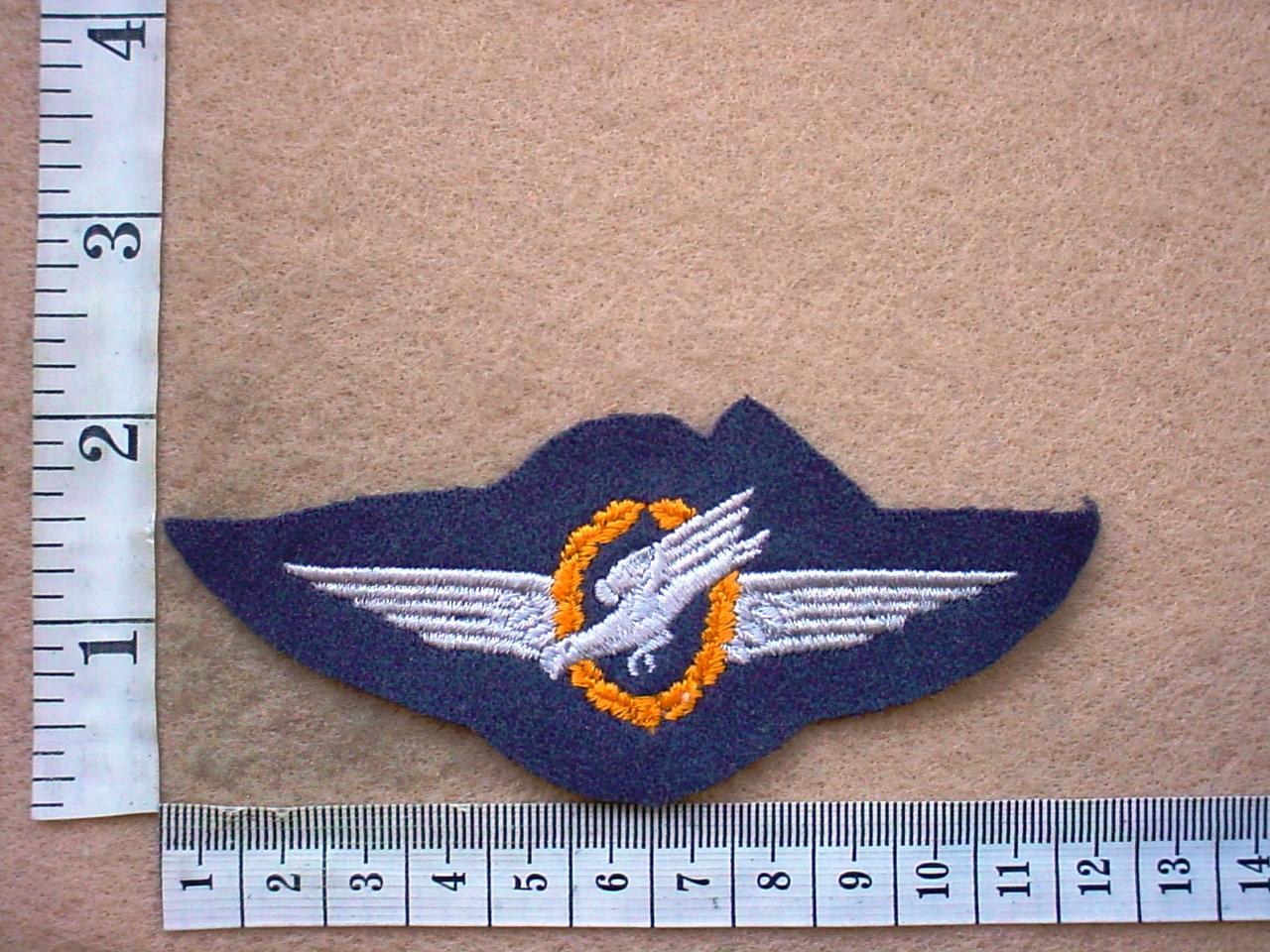 4012-3 German Air Force paratrooper wings, 1st Class, trial pattern (Para Germany)