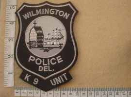 9685-1 Wilmington Police K9 unit arm patch (Delaware) (Police USA)