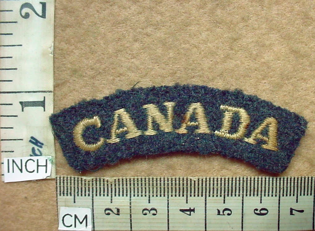 3827 Royal Canadian Air Force shoulder title, RAF WW2 (ST Canada)
