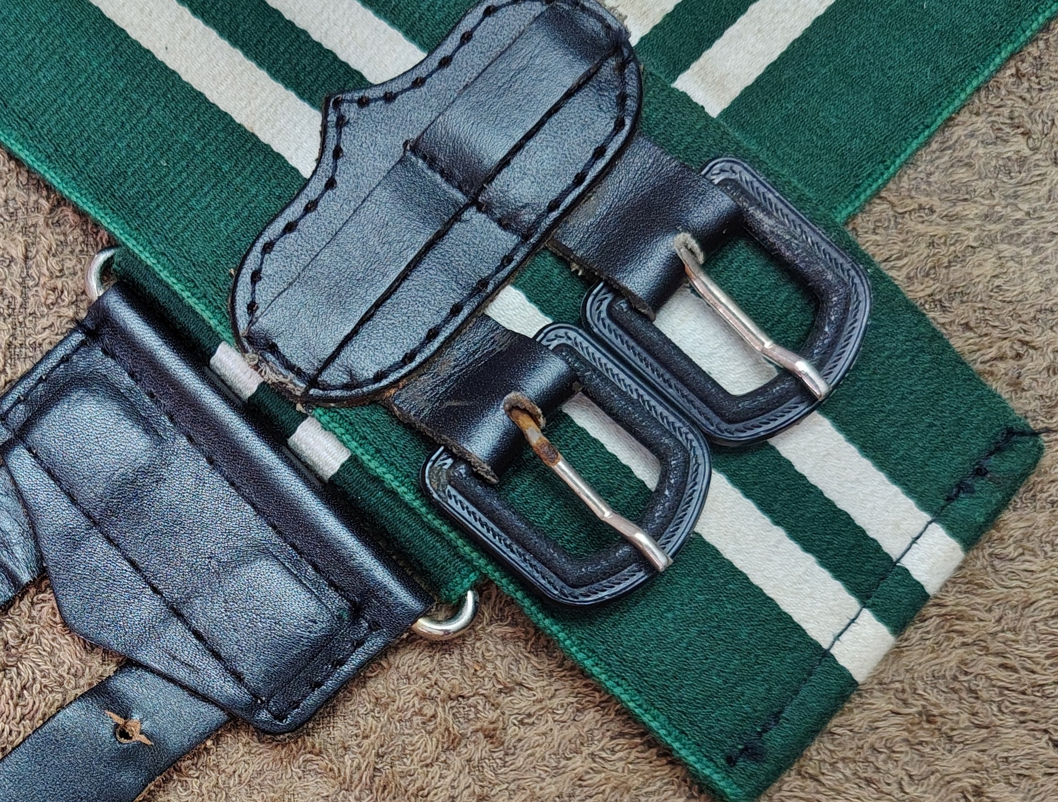 5253 Rhodesian Light Infantry stable belt, named, with photo (DW2 599) - Image 3