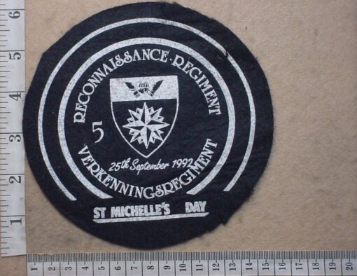 8920 5 Reconnaissance St Michelle's Day commemorative patch 1992, Recce (DW1 52 12)
