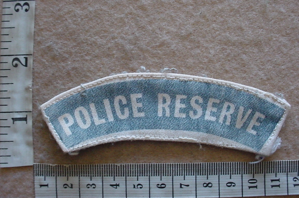 10010-1 Rhodesian British South Africa Police Reserve shoulder title (C563)