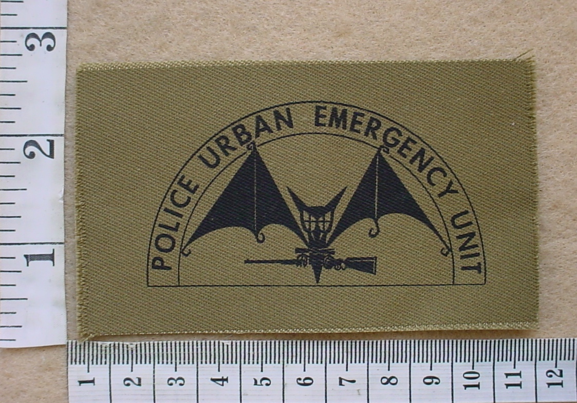 10098 British South Africa Police Urban Emergency Unit Bulawayo arm badge - SWAT (C631)
