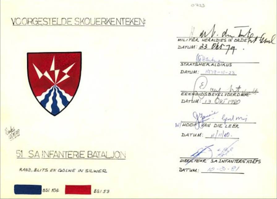 9877 51 Infantry Battalion arm flash (F430) - Image 2