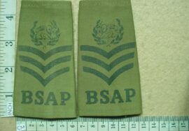 1687 Rhodesian British South Africa Police First Sergeant rank epaulettes (CO3404-CO3405)