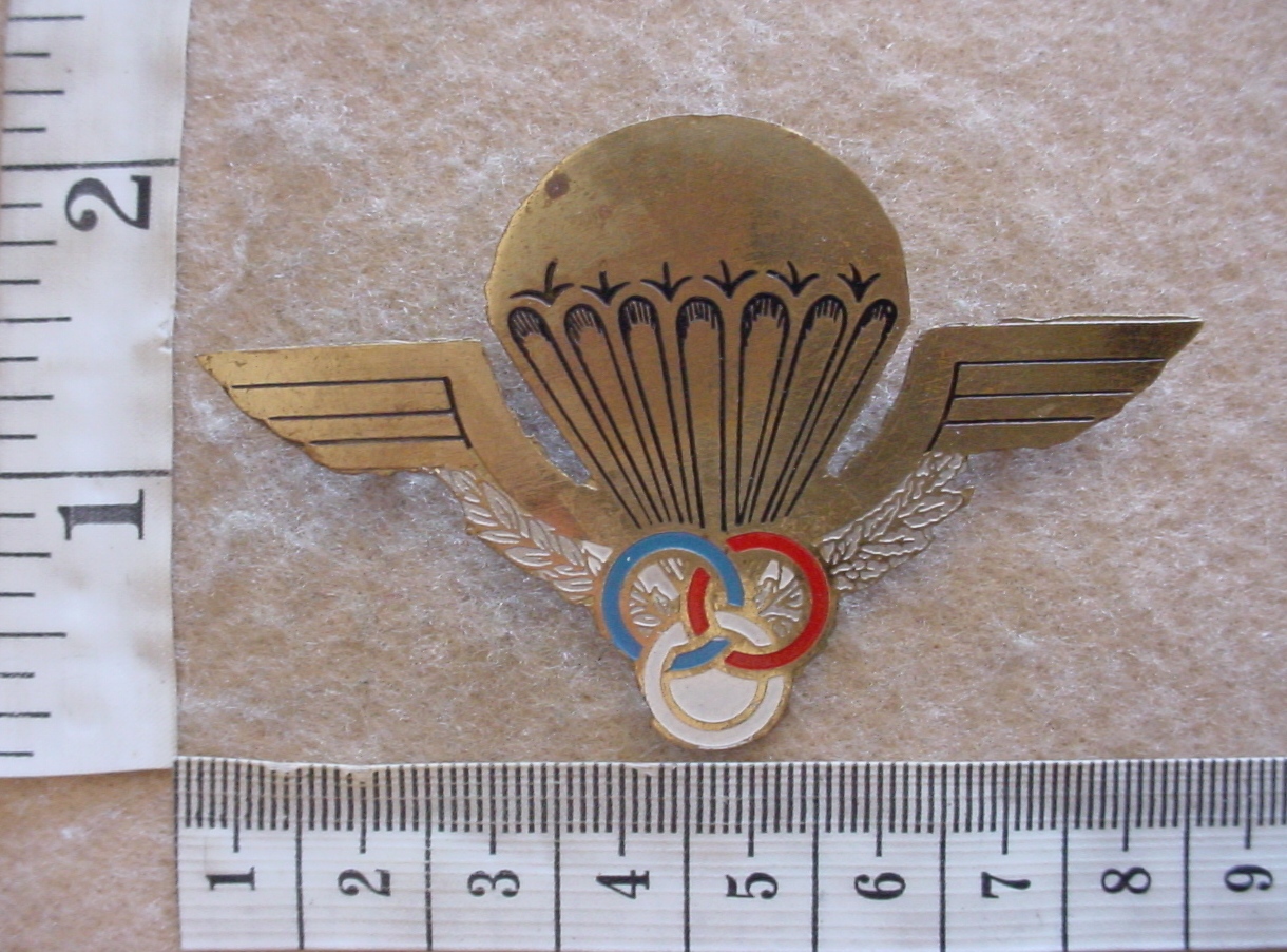 3856-1 French Army Parachute Instructor wings, local made (Para France)
